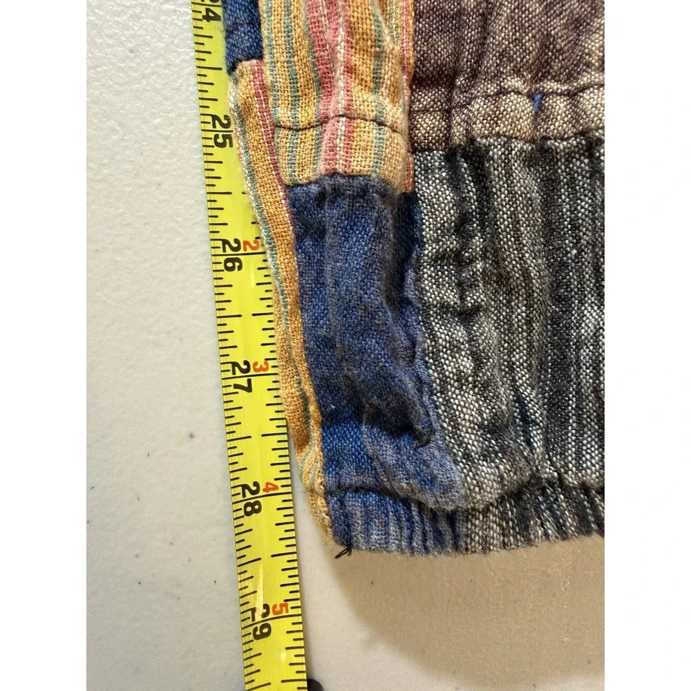 The Little Bazaar Nepal 100% Cotton Patchwork Cargo Pants Boho Size S/m - Picture 8 of 16